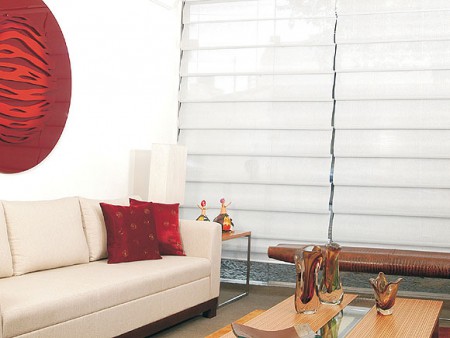 Cortina romana, modelo cascade.